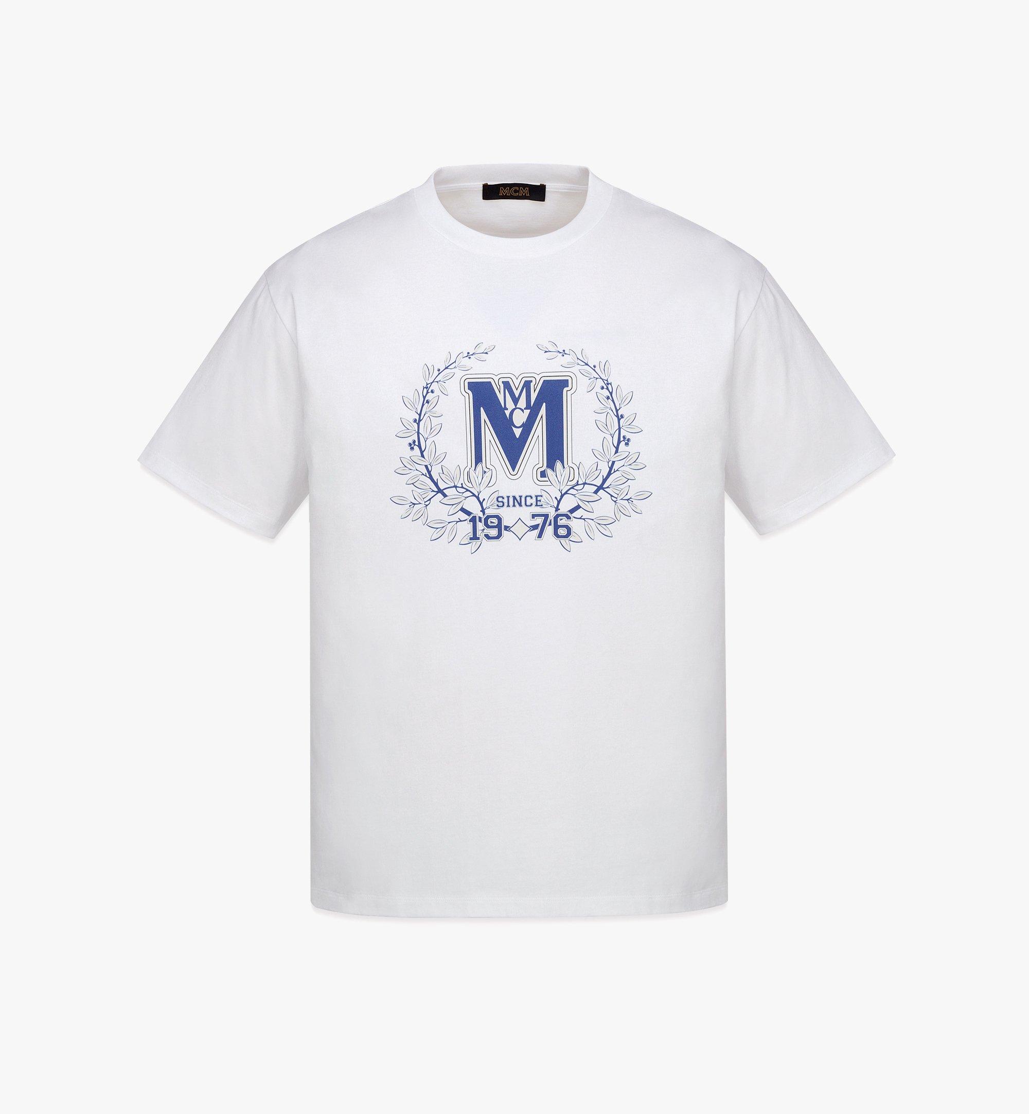 Logo Laurel Print T-Shirt in Organic Cotton 1